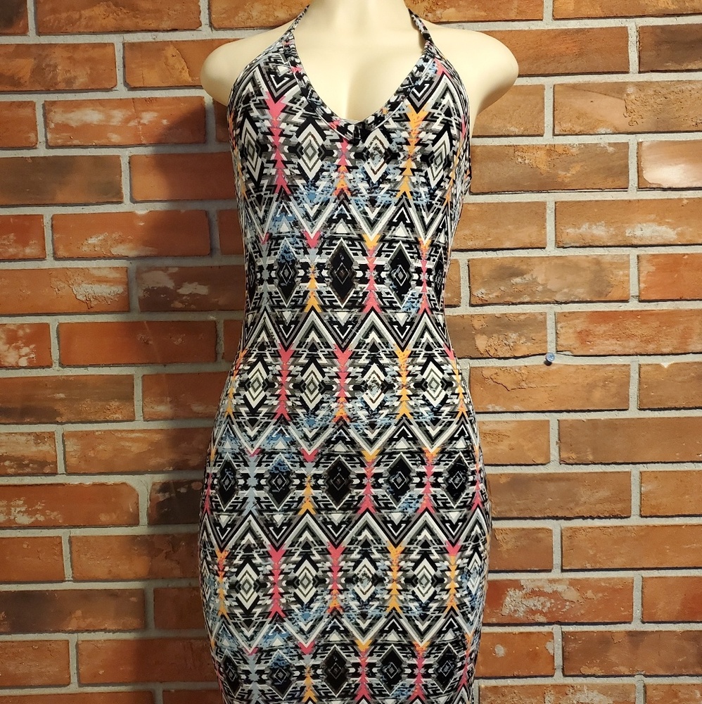 Multi colored fitted dress